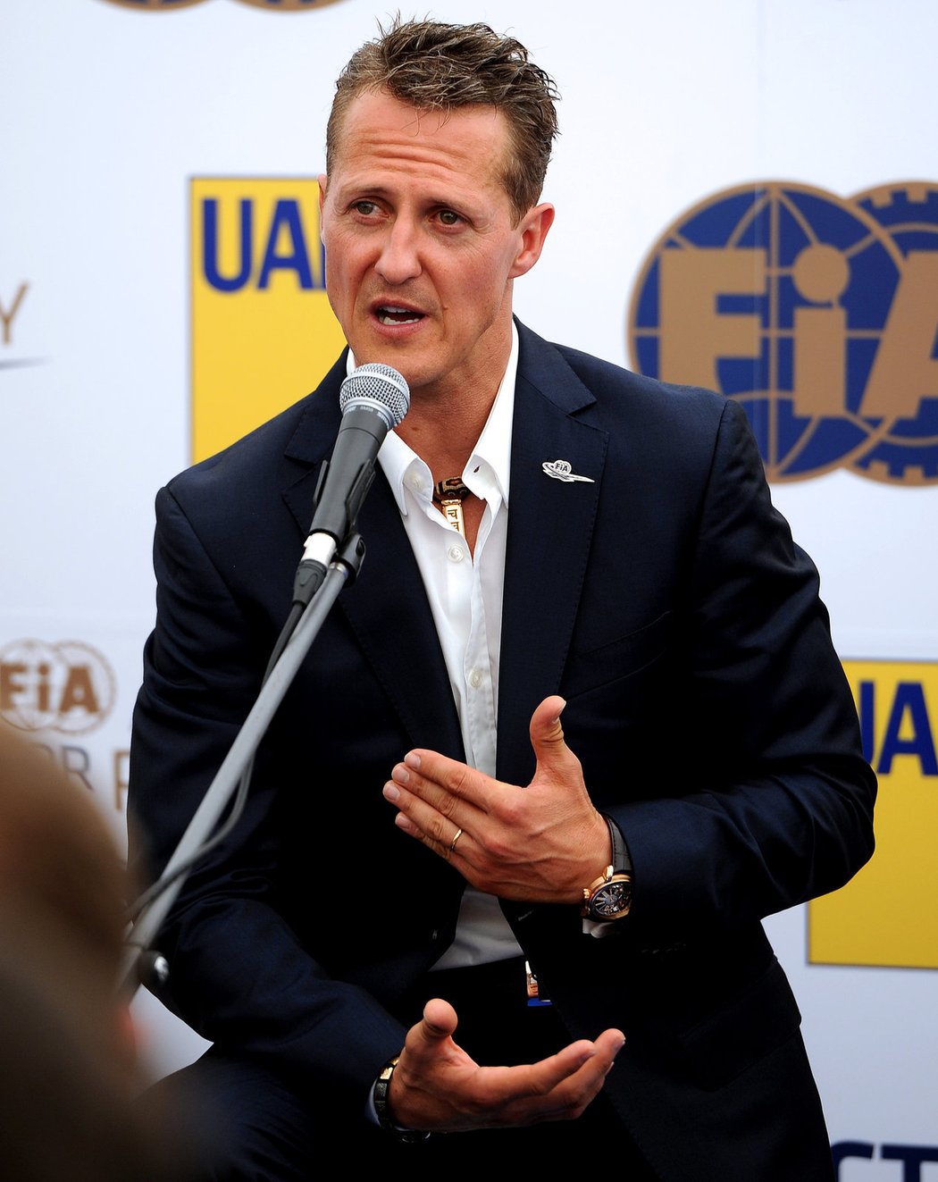 Legendární Michael Schumacher v Praze představil deset pravidel FIA pro bezpečnost na silnicích