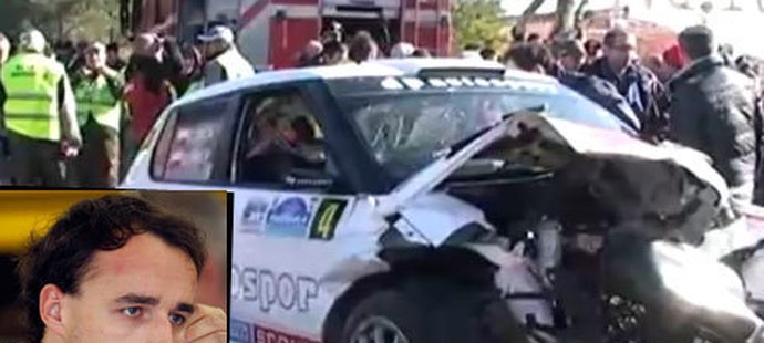 Robert Kubica měl vážnou nehodu ve voze Škoda Fabia S2000