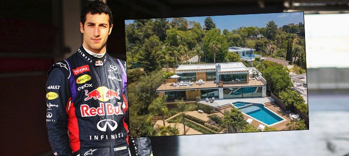 Pilot Formule 1 Daniel Ricciardo si teď bude užívat v tomhle luxusním sídle