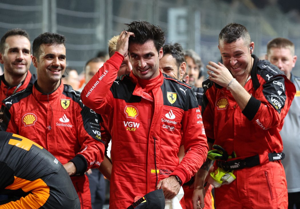 Vítězná radost ve Ferrari