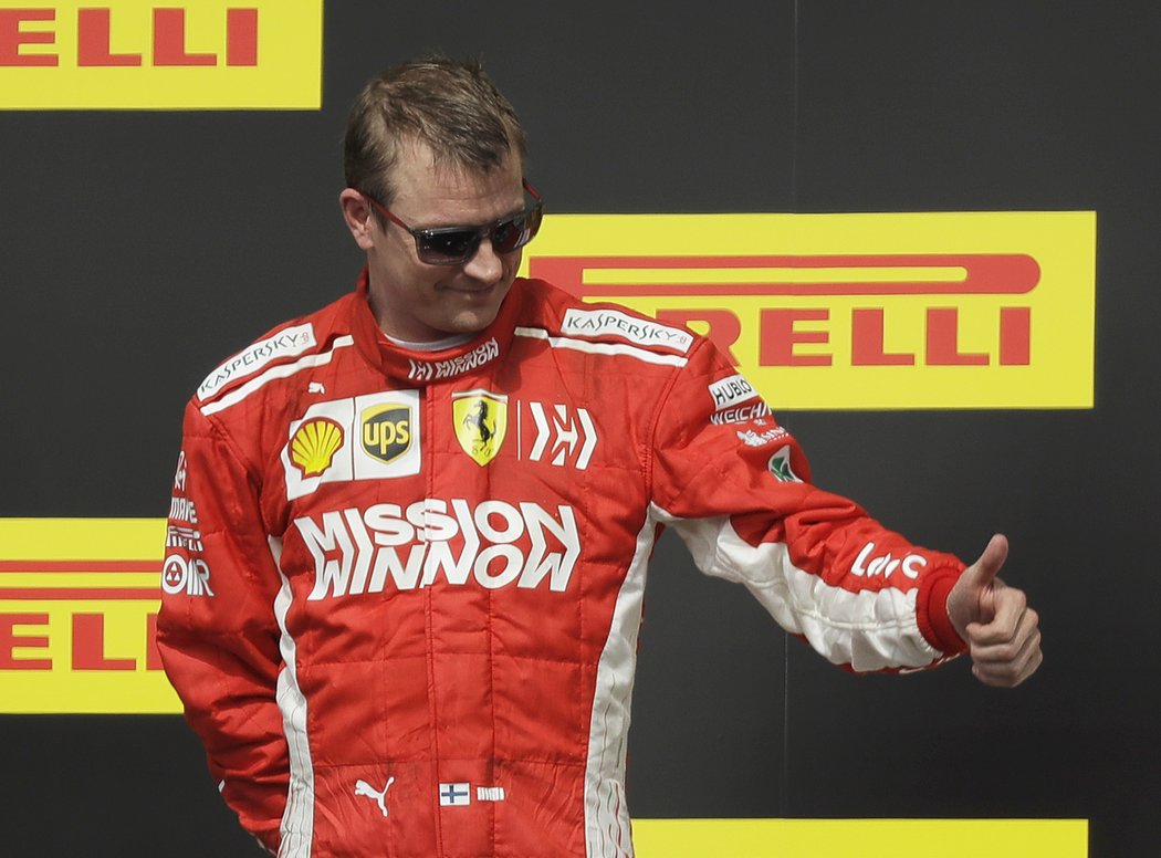 Kimi Räikkönen se raduje z vítězství ve Velké ceně USA