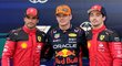 Max Verstappen ovládl kvalifikaci před Leclercem a Sainzem