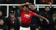 Útočník Manchesteru United Marcus Rashford se raduje z branky do sítě Newcastlu