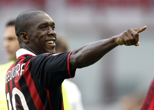 Nizozemský fotbalista Clarence Seedorf, opora italského týmu AC Milán Nizozemský fotbalista Clarence Seedorf, opora italského týmu AC Milán