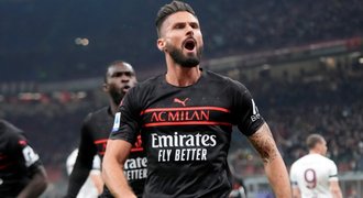 Giroud vystřelil výhru AC Milán. Bitvu nováčků rozhodl Schiavone