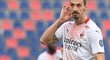 Švédský útočník Zlatan Ibrahimovic v dresu AC Milán Švédský útočník Zlatan Ibrahimovic v dresu AC Milán