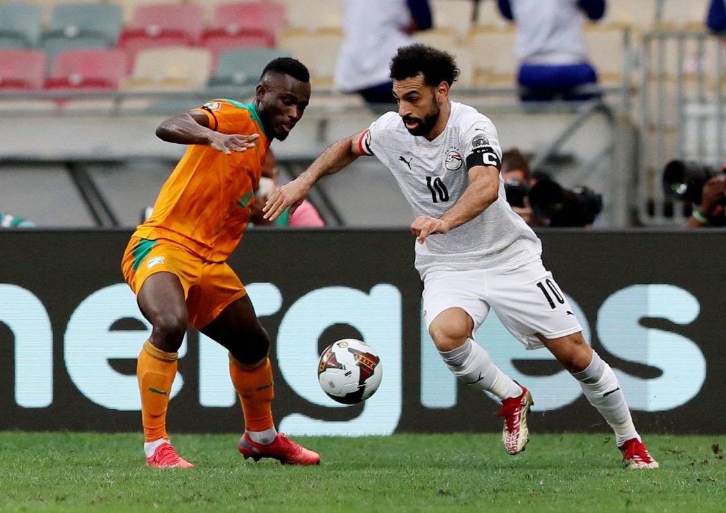 Mohamed Salah v utkání s Pobřeží slonoviny