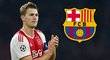 Barcelona má zájem o devatenáctiletého kapitána Ajaxu De Ligta