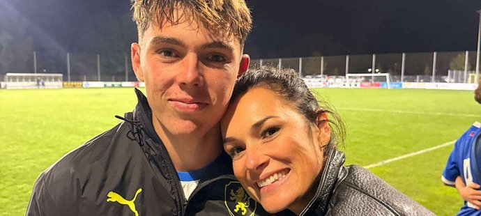 Alena Šeredová se synem