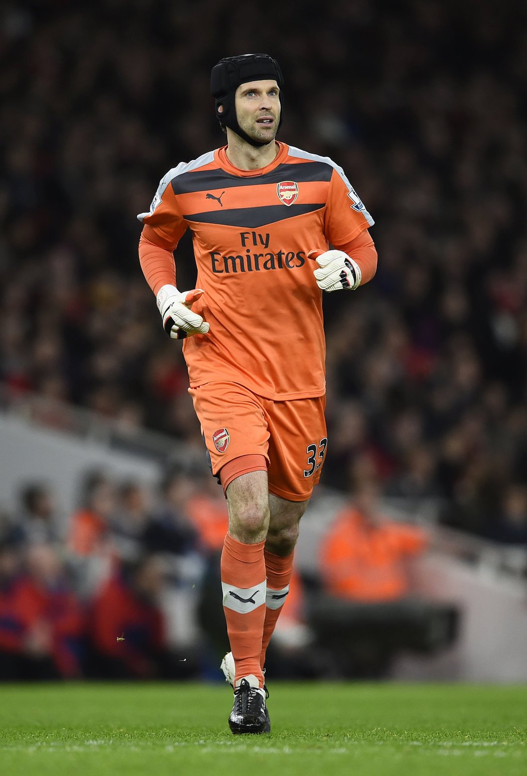 Brankář Arsenalu Petr Čech v utkání proti Manchesteru City