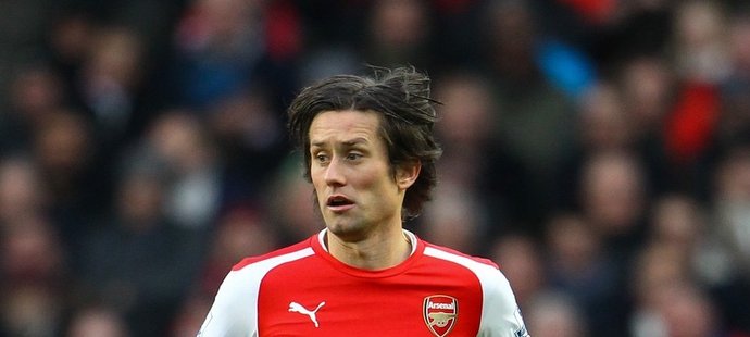 Tomáš Rosický vedl Arsenal jako kapitán v pohárovém utkání proti Brightonu