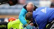Petr Čech v utkání s Blackburnem inkasoval tvrdý úder do hlavy