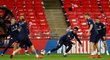Čeští fotbalisté si ve čtvrtek zatrénovali ve Wembley, kde v pátek vyzvou domácí Anglii