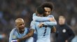 Hráči Manchesteru City slaví triumf v Anglickém ligovém poháru