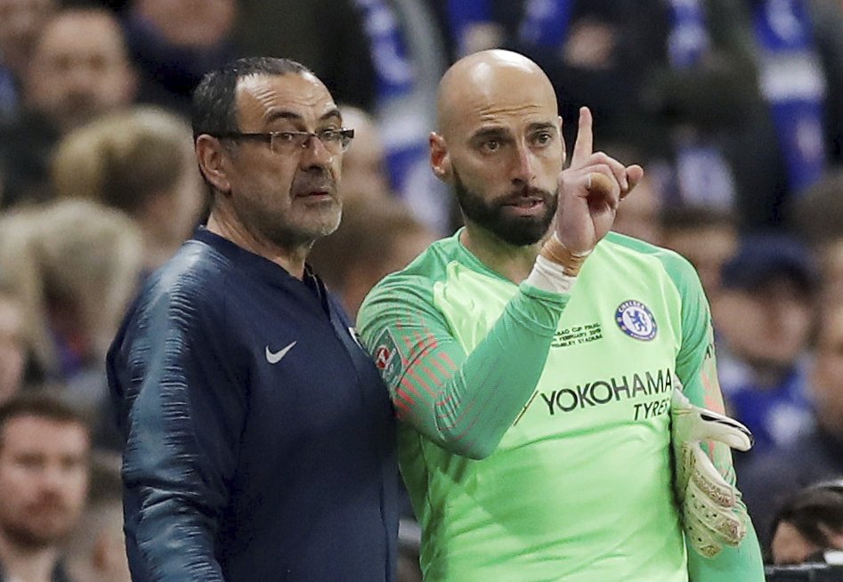 Maurizio Sarri chtěl poslat do hry náhradního brankáře, Kepa Arrizabalaga byl proti