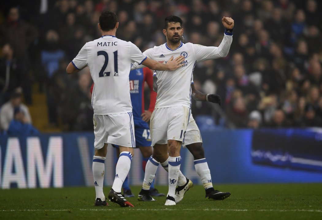 Diego Costa zařídil výhru Chelsea nad Crystal Palace