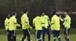 Fotbalisté Chelsea na tréninku před úvodním osmifinále Ligy mistrů na hřišti PSG