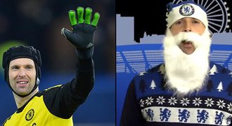 Vánoce v Chelsea: Santa Claus Čech a Drogba zpívá koledy