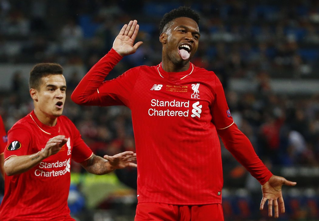 Útočník Liverpoolu Daniel Sturridge se raduje z branky ve finále Evropské ligy