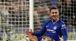 Záložník Chelsea Eden Hazard během utkání s Manchesterem United