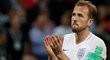 Kapitán Anglie Harry Kane děkuje fanouškům po prohře v semifinále MS s Chorvatskem