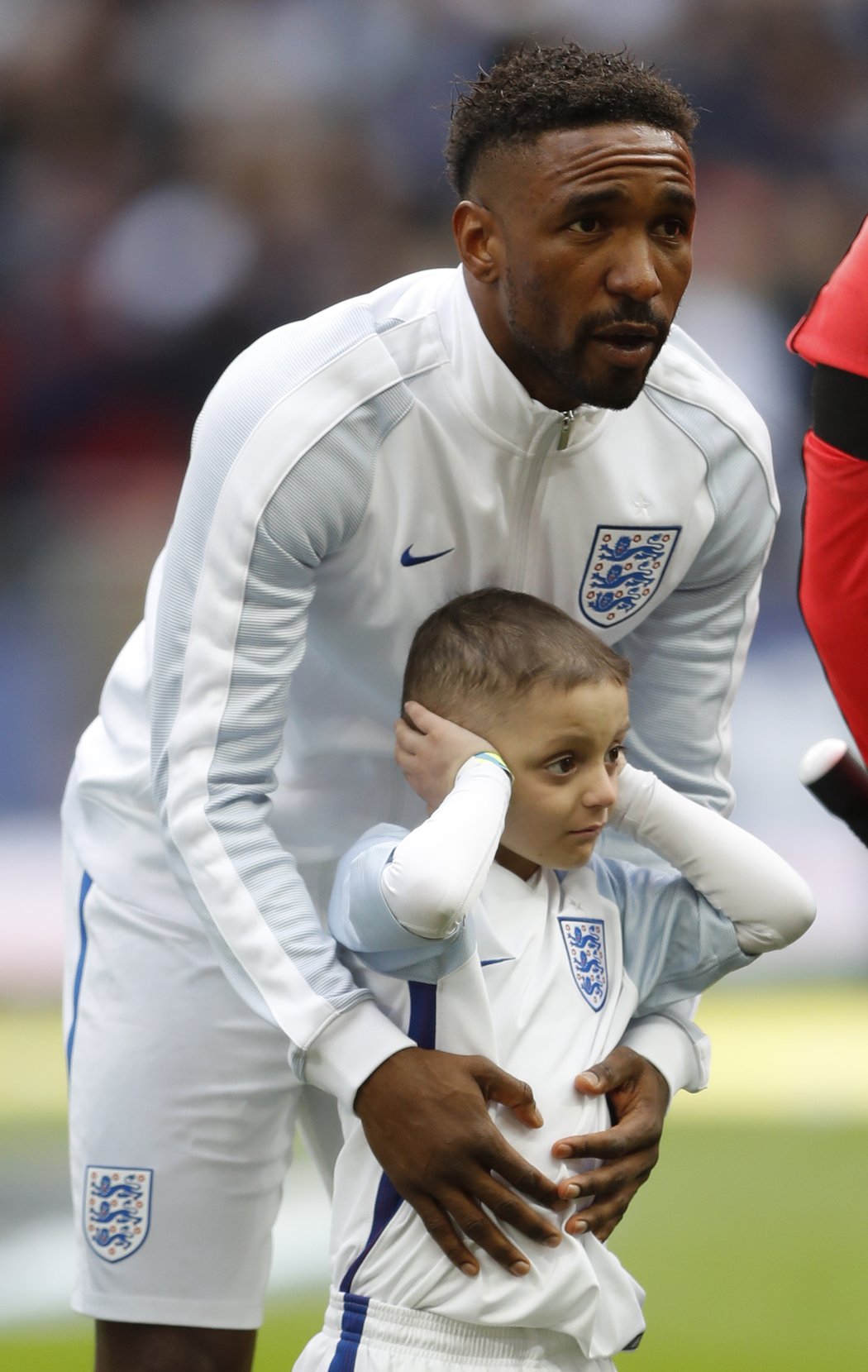 Bradley Lowery byl na kvalifikačním zápase Anglie s Litvou jako maskot