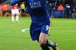 Jamie Vardy slaví jeden z gólů Leicesteru