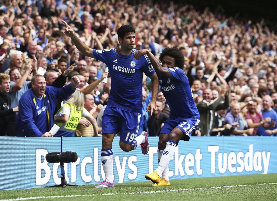 Kanonýr Diego Costa opět pomohl Chelsea k vítězství nad Aston Villou v duelu Premier League.