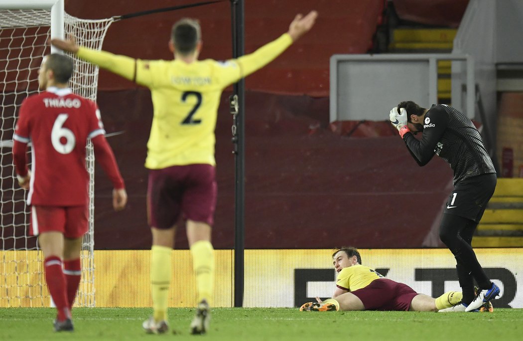 Šokující prohra pro Liverpool. Doma prohrál s Burnley