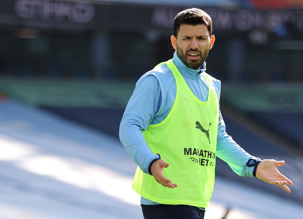 Útočník Manchesteru City Sergio Agüero