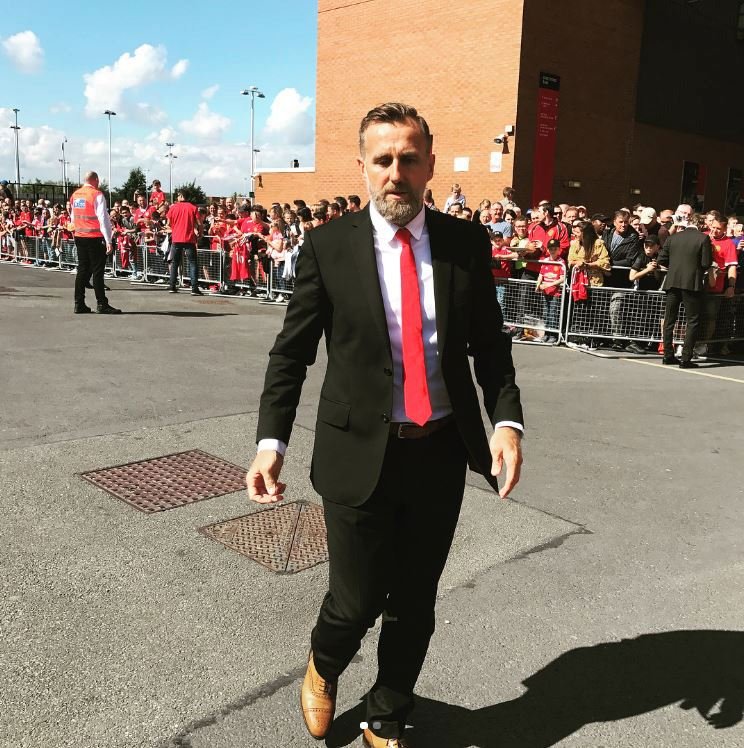 Bývalý český reprezentant Karel Poborský přichází na stadion Manchesteru United