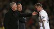 Zklamaný Wayne Rooney poté, co ho trenér Alex Ferguson vystřídal v zápase s West Hamem