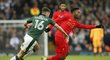 Daniel Sturridge (v červeném) z Liverpoolu v pohárovém utkání proti Plymouthu