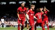Fotbalisté Liverpoolu se radují z vyrovnávací trefy Darwina Núňeze