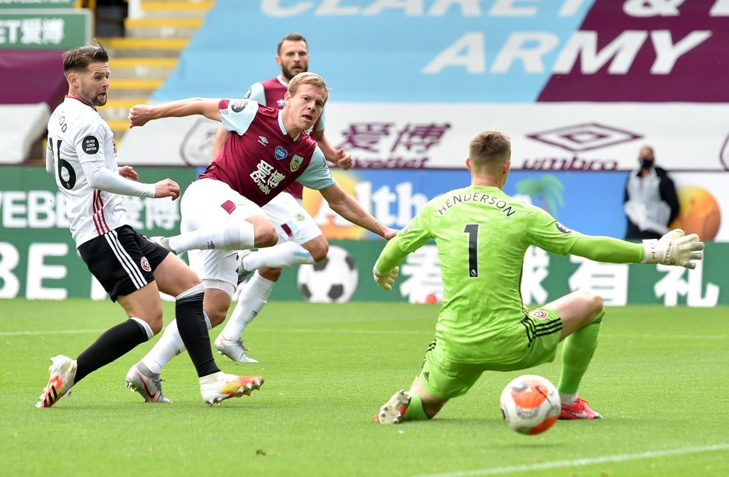 Matěj Vydra vydržel na hřišti v utkání proti Sheffieldu United 69 minut