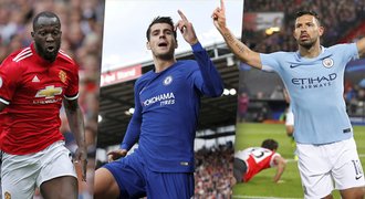 Kanonýři v Anglii: Komplexní Agüero a Morata, bijec Lukaku a ti druzí