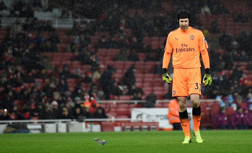 Petr Čech po prohře Arsenalu s Manchesterem City, kdy dostal tři góly