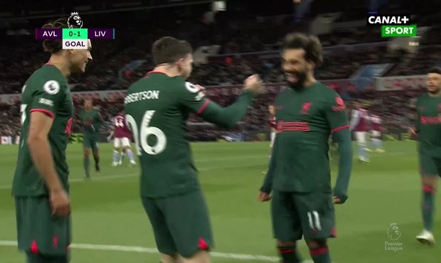 SESTŘIH: Aston Villa - Liverpool 1:3. Zářil Salah, trefil se i mladík Bajcetic (18)
