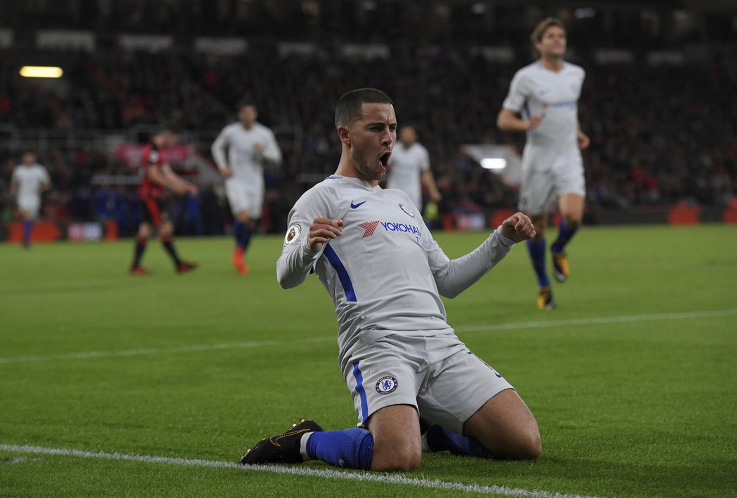 Belgický záložník Eden Hazard byl jediným střelcem zápasu mezi Chelsea a Bournemouthem