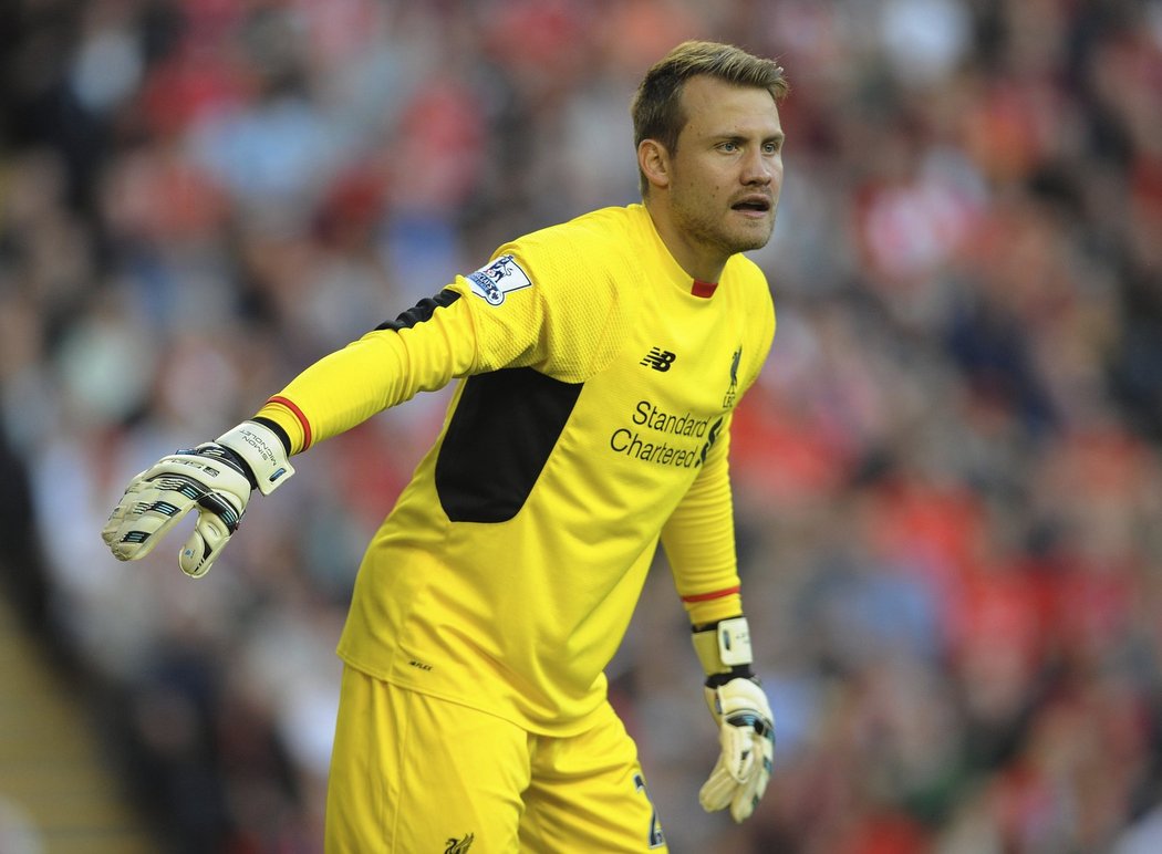 Brankář Liverpoolu Mignolet v utkání proti Bournemouthu