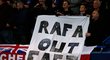 Fanoušci Chelsea dávali jasně najevo, že španělský manažer Rafael Benítez není jejich oblíbencem