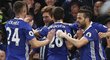 Radost fotbalistů Chelsea po brance do sítě Middlesbrough