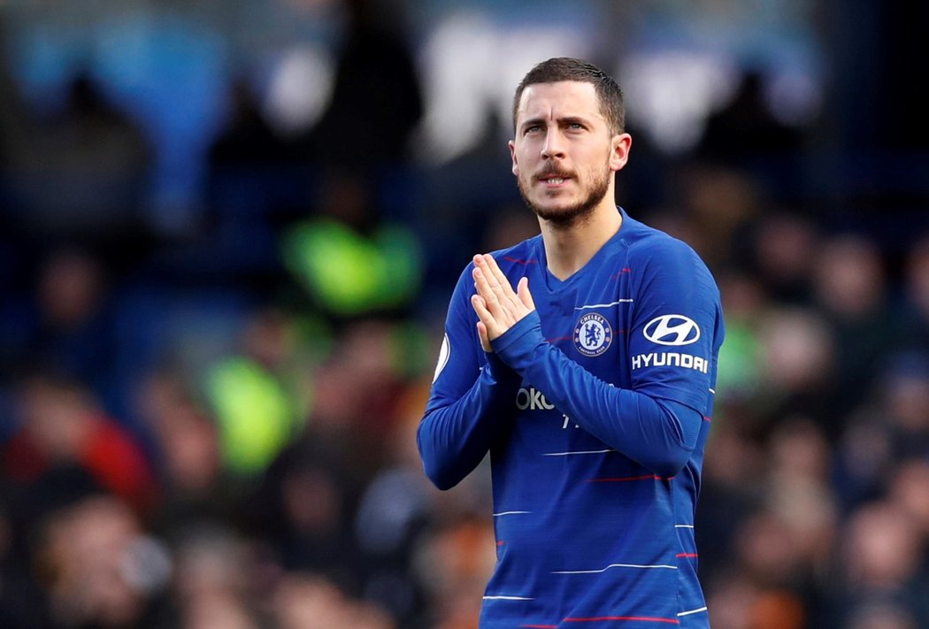 Záložník londýnské Chelsea Eden Hazard během utkání s Wolves