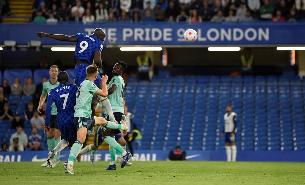 Útočník Chelsea Romelu Lukaku v akci.