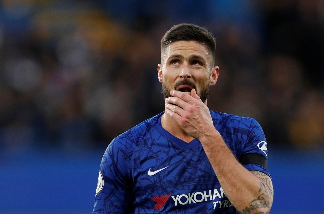 Olivier Giroud nepatří v Chelsea k nejvytěžovanějším