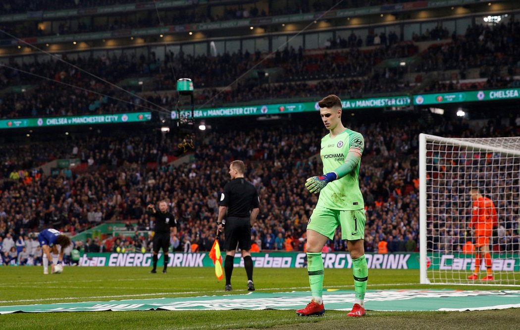 Kepa Arrizabalaga odmítl pokyn trenéra Sarriho ke střídaní