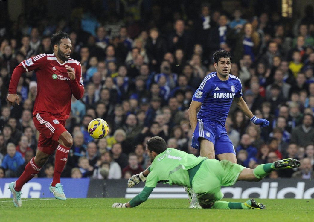 Fotbalisté Chelsea si doma poradili s WBA. Vyhráli 2:0 díky trefám Costy a Hazarda.