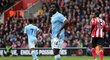 Wilfried Bony v dresu Manchesteru City