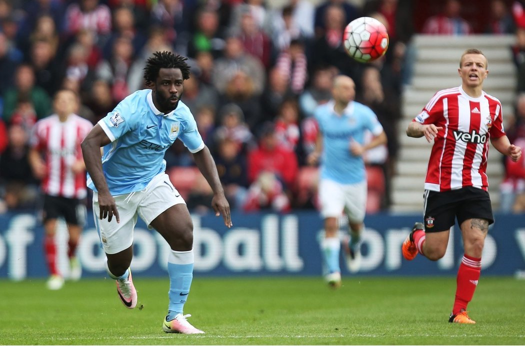 Wilfried Bony v dresu Manchesteru City