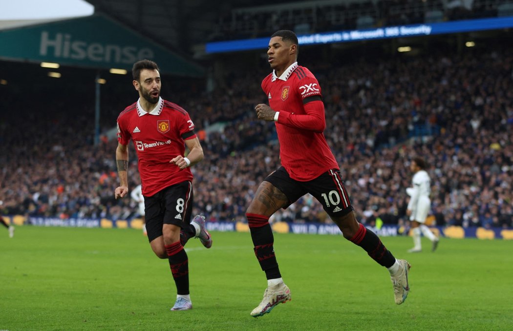 Marcus Rashford je s 12 góly je suverénně nejlepším střelcem mužstva